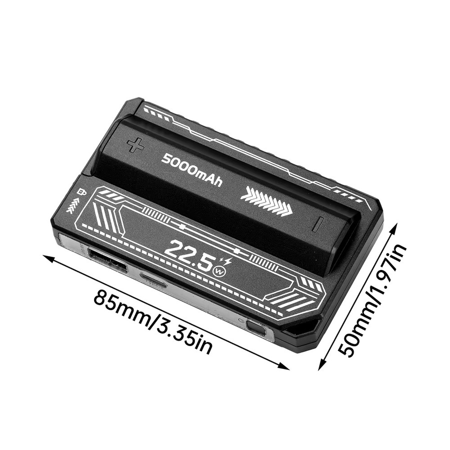 Gaqqee PD 20 W Schnelllade-DIY-Batteriegehäuse für 21700 Akkus, einzelliges lötfreies Powerbank-Gehäuse mit abnehmbarem Leistungsmodul und integriertem Kabel, Schwarz - Bild 6
