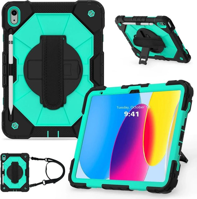 Robuste und stoßfeste Schutzhülle mit Ständerfunktion für iPad Air, Pro und Mini in Multicolour - Bild 1