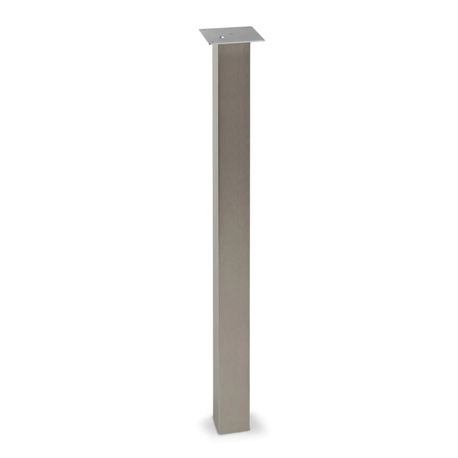 SO-TECH Tischbein Eckig in Edelstahloptik Silber, Höhe: 87 cm, Breite: 10 cm, Tiefe: 10 cm - Bild 2