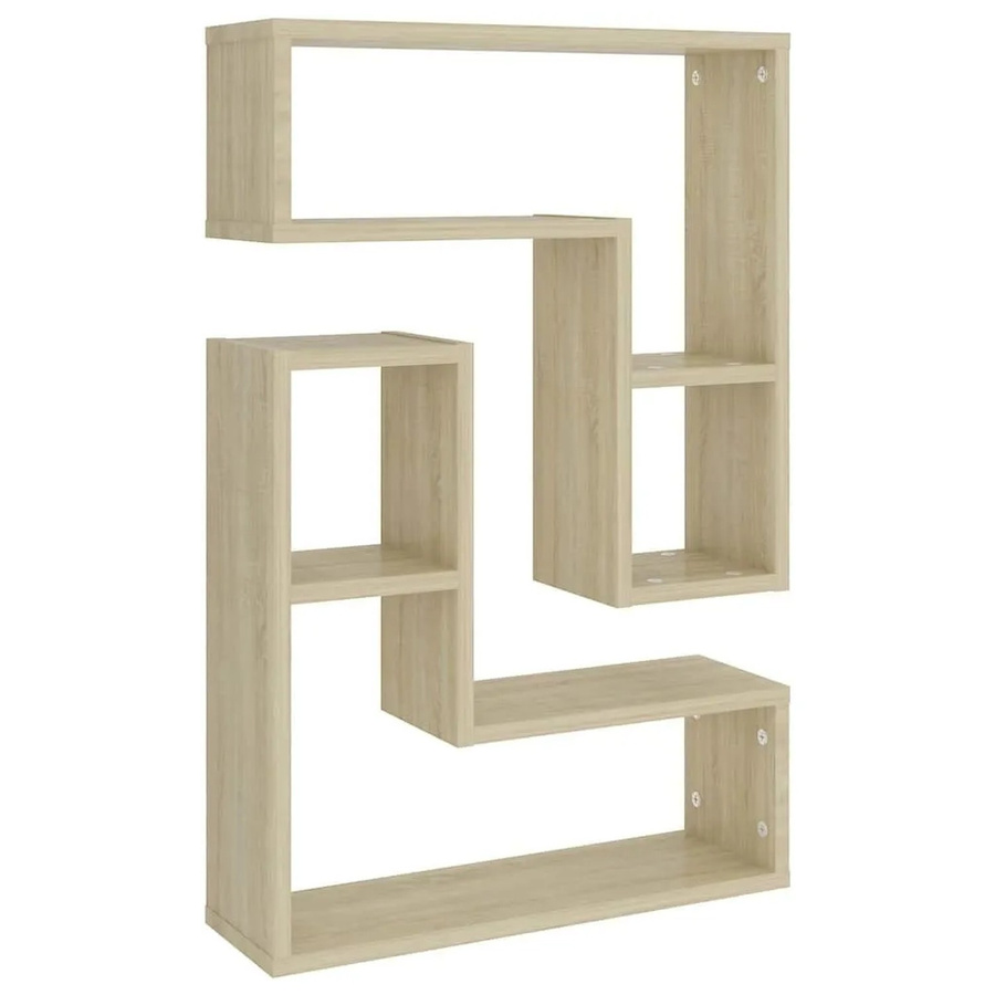 vidaXL Wandregale 2er-Set Sonoma-Eiche, modernes Design aus MDF, B/T/H: 50 x 15 x 50 cm - Bild 2
