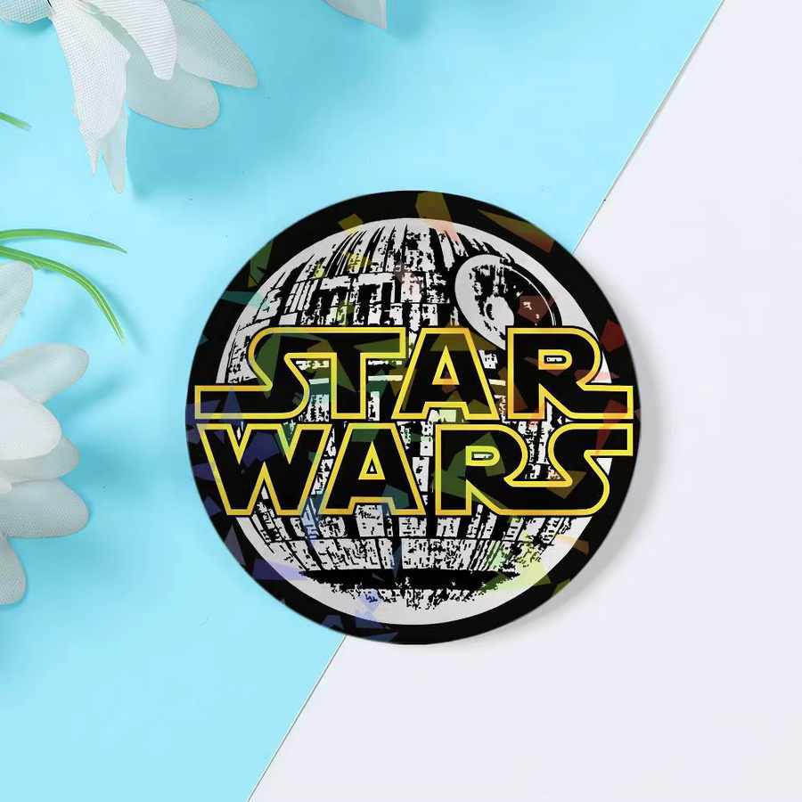 Star Wars Brosche, Rundes Laser-Abzeichen, Bunt - Bild 5