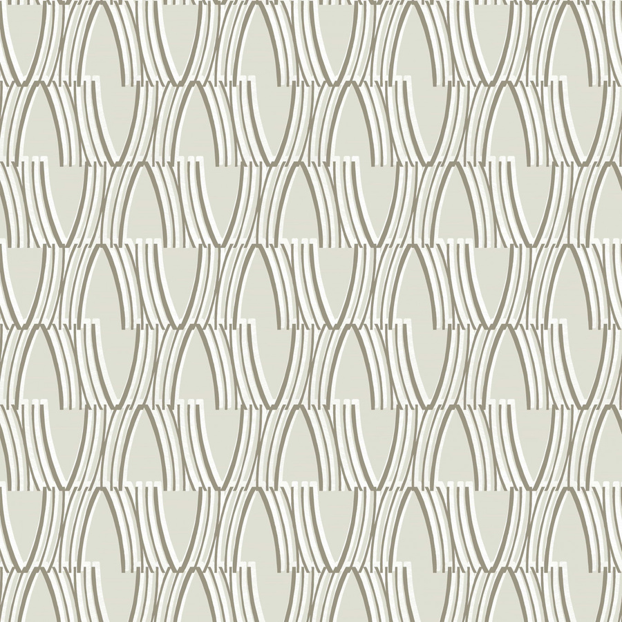 Nobilis Wallpaper Tempera COS190 Vlies Tapete in Grau und Beige mit abstraktem Art-Deco- und geometrischem Design in Matt - Bild 1