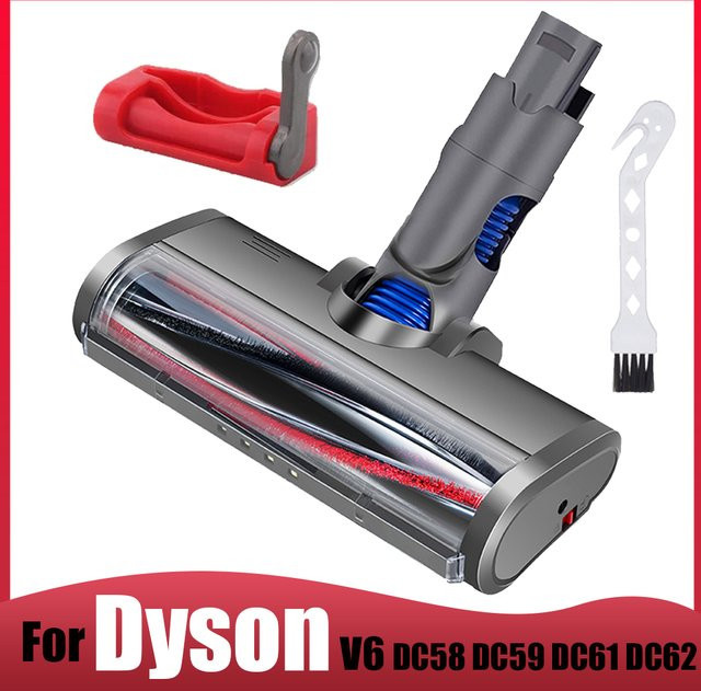 Elektrischer Turbo-Roller-Pinsel mit LED-Licht für Dyson V6 DC58 DC59 DC61 DC62, grau - Bild 1