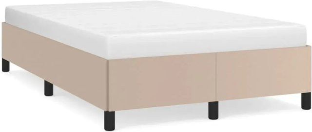 vidaXL Polsterbett aus Kunstleder in Braun und Beige, B/T/H: 120 x 200 x 123 cm - Bild 1