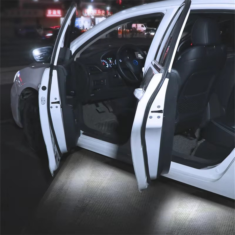 2er-Pack USB-aufladbare LED Auto-Türbeleuchtung mit Magnet und Schalter in Weiß - Bild 5