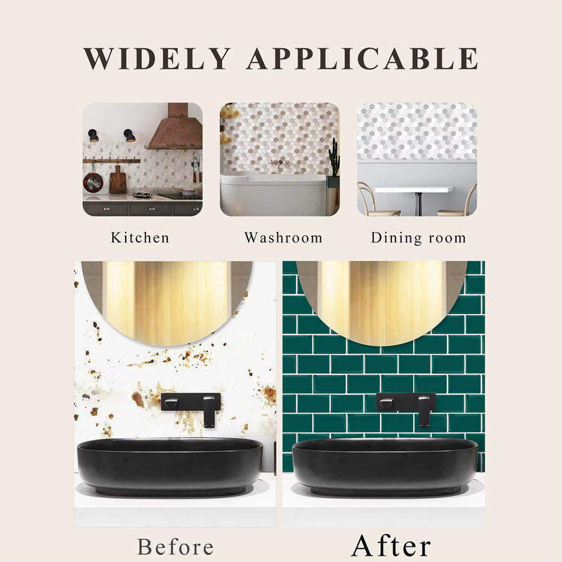 Vividtiles Wandfliesenaufkleber Subway Tile aus Vinyl, selbstklebend, Mehrfarbig, 10 Blatt - Bild 4