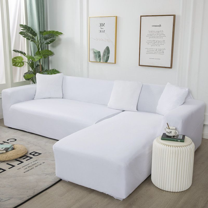 Housmife Ecksofa-Bezug für L-förmige Sofas, elastischer Chaiselongue-Schonbezug aus Polyester-Elasthan, Farbe: Grau - Bild 2