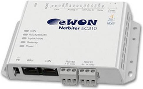 Netbiter EWON NB1007-C EasyConnect EC310 LAN Gateway mit RS-232 und RS-485 Schnittstellen in Weiß - Bild 1