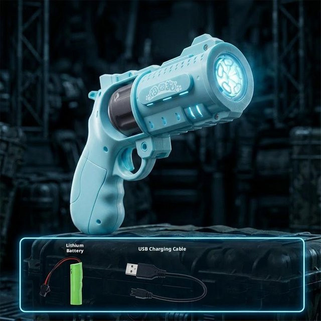 Linyi toy Revolver Blasenpistole, Automatische Seifenblasenmaschine, Unisex, ab 14 Jahre - Bild 1