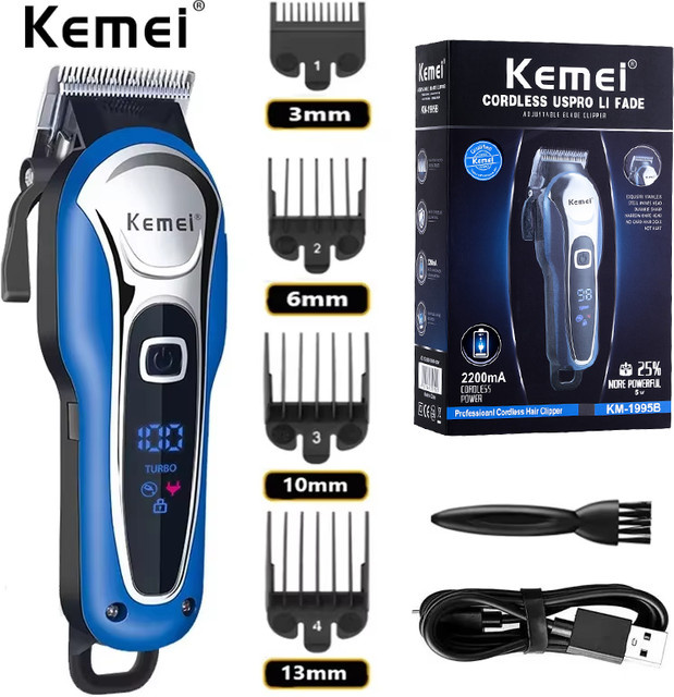 Kemei KM-1995 Haarschneider, Herren, blau - Bild 1