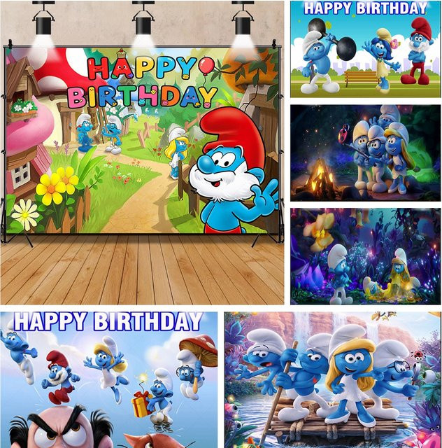 KAYOU Geburtstag Party Hintergrund Blau Multicolour für Kinder Geburtstag Dekoration und Fotografie-Requisiten - Bild 1