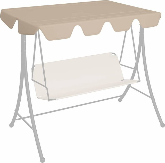 vidaXL Ersatzdach für Hollywoodschaukel Beige, B/T: 150 x 105 cm und 130 x 70 cm - Bild 1