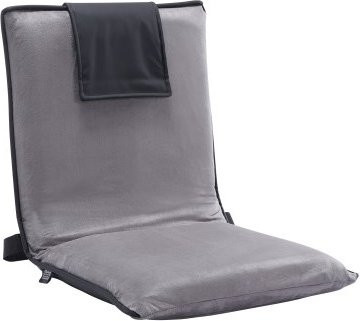 VEVOR Bodenstuhl grau, 6-fach verstellbarer Meditationsstuhl mit Rückenlehne, klappbarer Lounge-Sofastuhl aus Mikrofaser für Erwachsene und Jugendliche - Bild 1