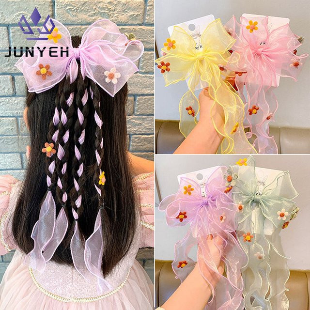 Haarspangen Blume Schleife, Chiffon, Kinder - Bild 1