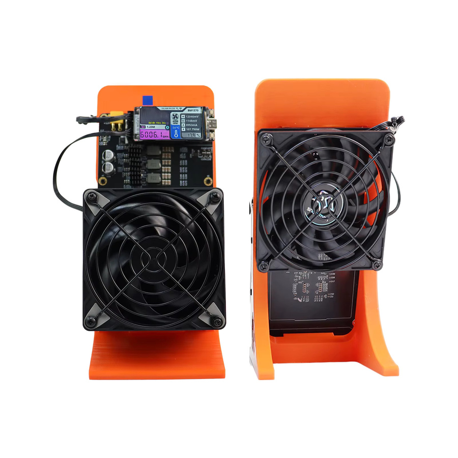 NerdminerQaxe++ Bitcoin Miner ASIC Krypto-Mining-Maschine SHA256 6TH/s in Orange - Bild 2