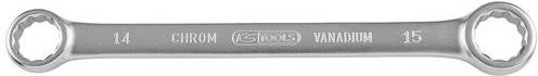 KS Tools Doppel-Ringschlüssel aus Chrom-Vanadium in Silber, Schlüsselweite: 20 - 22 mm - Bild 1