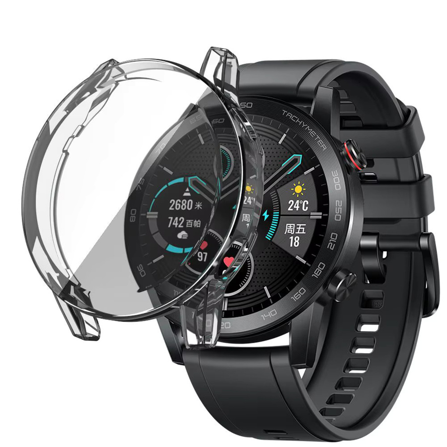 Displayschutzhülle Honor Magic Watch 2 46mm, Soft TPU, Schwarz - Bild 2
