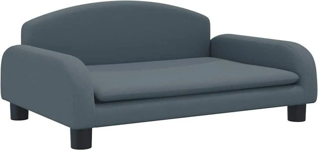 vidaXL Hundebett Sofa in Dunkelgrau aus Stoff, B/T/H: 70 x 45 x 30 cm - Bild 1