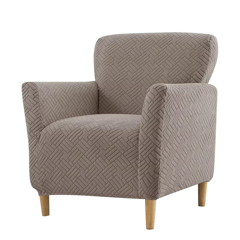 WANERQU Jacquard Sesselbezug in Grau, dehnbarer Einzelsofa-Schonbezug für deinen Sessel - Bild 4
