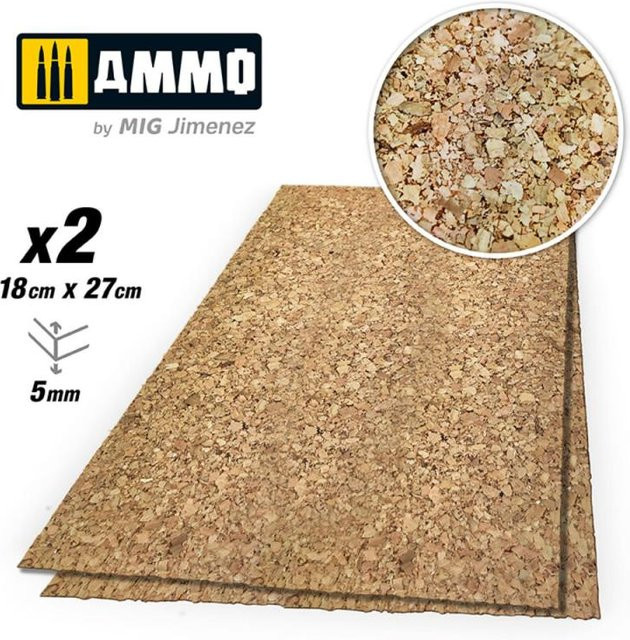 AMMO by MIG Jimenez Create Cork Thick Grain, 2-teiliges Set - Bild 1