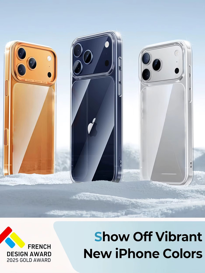 Apple Diamond Clear Handyhülle für iPhone 17 Pro Max, iPhone 17 Pro, iPhone 17 und iPhone 17 Air, transparent, stoßfester Schutz mit Anti-Yellowing Technologie - Bild 2