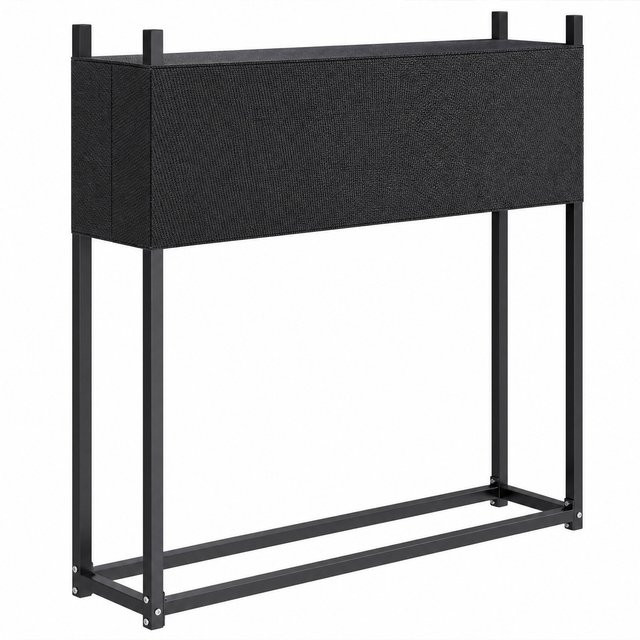 Outsunny Kaminholzregal Schwarz mit 600D-Oxford-Abdeckung und Stahlrahmen, B/T/H: 106 x 25 x 113 cm - Bild 1