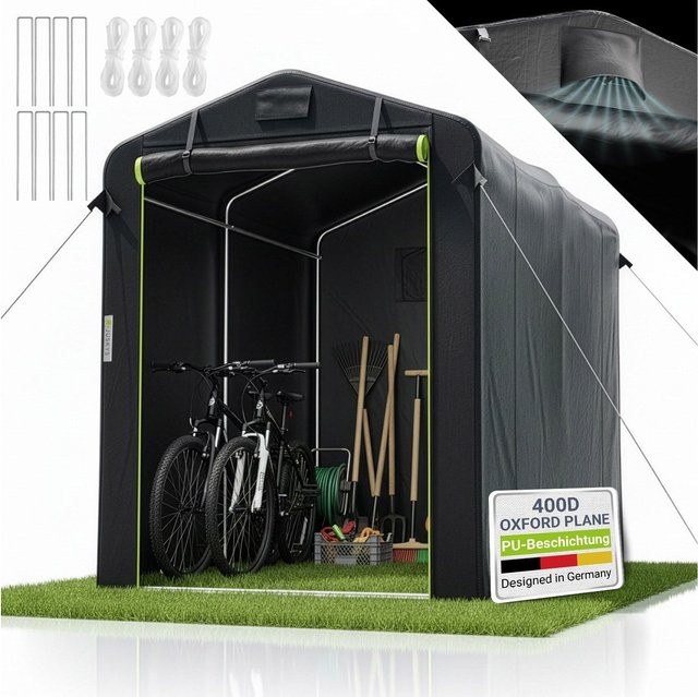 Juskys Gerätezelt S Outdoor Unterstand mit Fenster und Tür, H x B x T: 165 x 180 x 120 cm - Bild 1