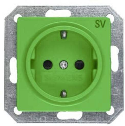 Siemens Schutzkontakt-Steckdose Delta in Grün 5UB1900 - Bild 1