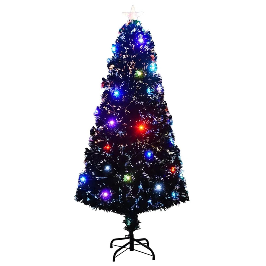 vidaXL Künstlicher Weihnachtsbaum mit Ständer und LED Fiberoptik, 150 cm Höhe - Bild 2