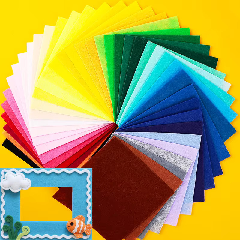 40 Stück Filzteile in A4-Form, mehrfarbiges Vliesstoff-Set mit 1 mm Dicke für DIY-Nähhandwerk - Bild 4