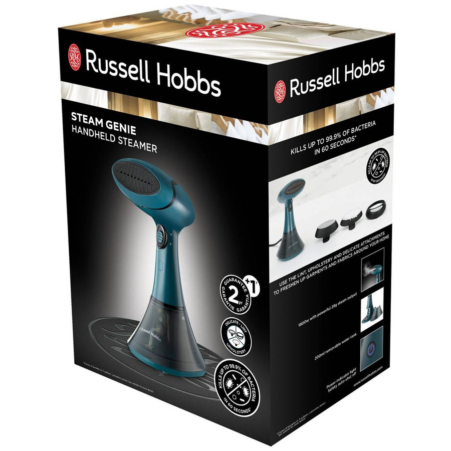Russell Hobbs Dampfbürste 27220-56 in Türkis Schwarz mit Bürstenaufsatz und Abschaltautomatik B/H/T: 14 x 27 x 12 cm - Bild 3