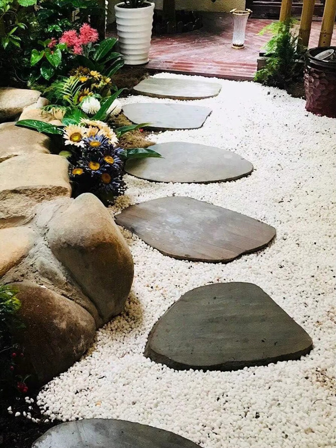 Dekorative weiße Kieselsteine als Vasenfüller und Ziersteine für Sukkulenten, Kakteen, Bonsai sowie Garten und Innenbereich - Bild 4