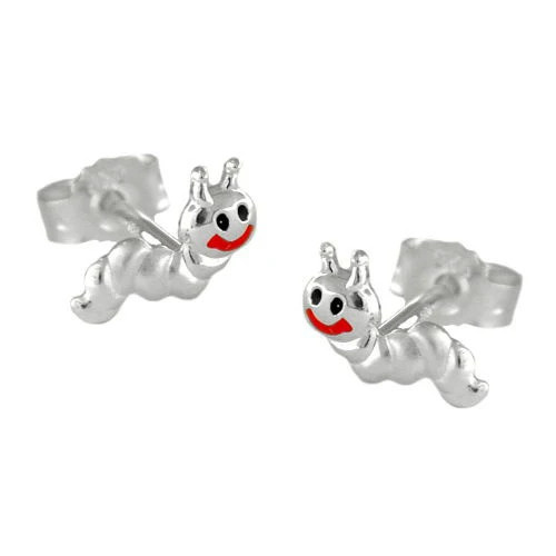 SIGO Ohrstecker Wurm, 925 Silber, Kinder - Bild 1