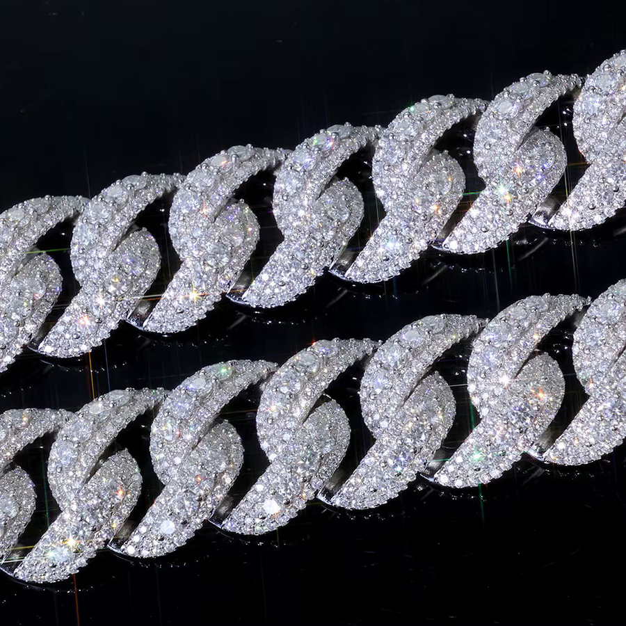 ESKEEM Halskette Miami Cuban Link, Roségold, Zirkonia, Unisex, 22 mm - Bild 3