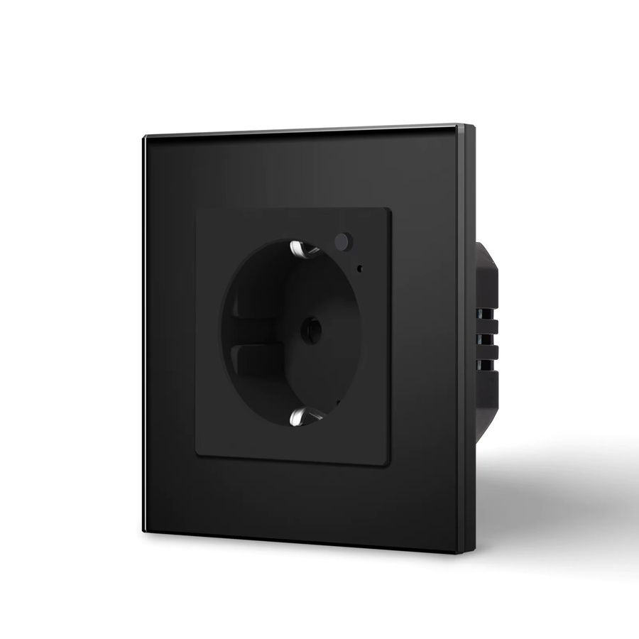 BSEED E-Serie Zigbee Smart-Steckdose mit Kristallglas-Rahmen, kompatibel mit Tuya App, Google Assistant und Alexa, EU-Standard, Schwarz oder Weiß - Bild 7