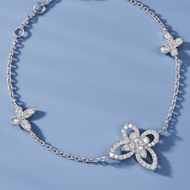 MESSITOK Damenarmband 925 Silber, Schmetterling, Zirkonia - Bild 1