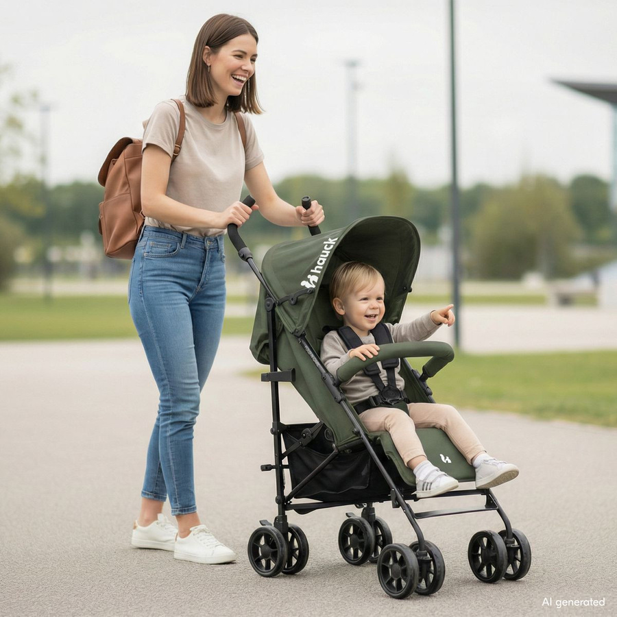 Hauck Buggy Fold N Care Travel Buggy in Olive Green, faltbar - Bild 7