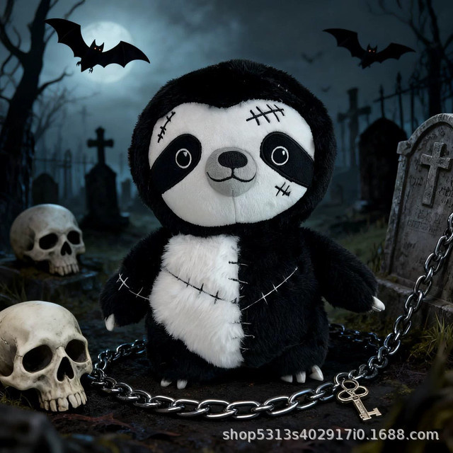 Jellycat Hot Sloth, Plüschpuppe, 25cm, Schwarz - Bild 1
