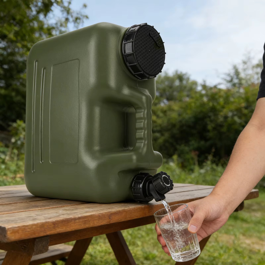 APWIKOGER Camping-Wasserbeutel in Grün mit abnehmbarem Wasserhahn, tragbarer Wassereimer für Camping, Angeln und Wandern mit 10–30 l Fassungsvermögen - Bild 3