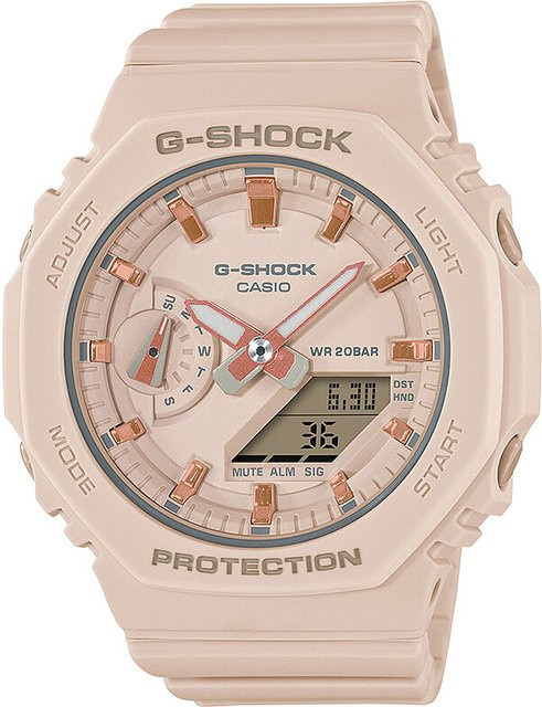 Casio G-Shock Armbanduhr, Quarz, Kunststoff, Pink, 43 mm, Unisex - Bild 1
