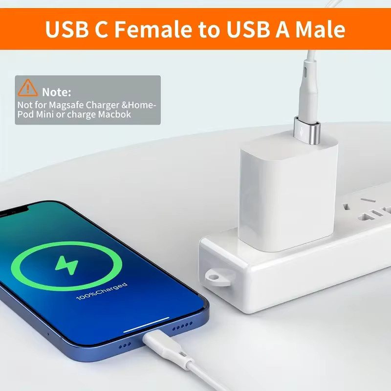 NNBILI 5er Set USB auf Typ C Adapter, USB-C Buchse auf USB-A Stecker, Konverter in Gold für iPhone, Samsung und Laptops - Bild 3