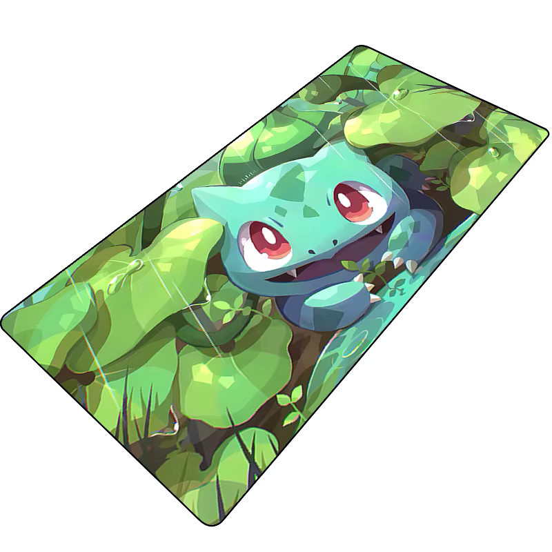 Bandai Mauspad Pokemon Bulbasaur Multicolor verlängerte Schreibtischunterlage aus Gummi mit Speed-Lock-Rand - Bild 2