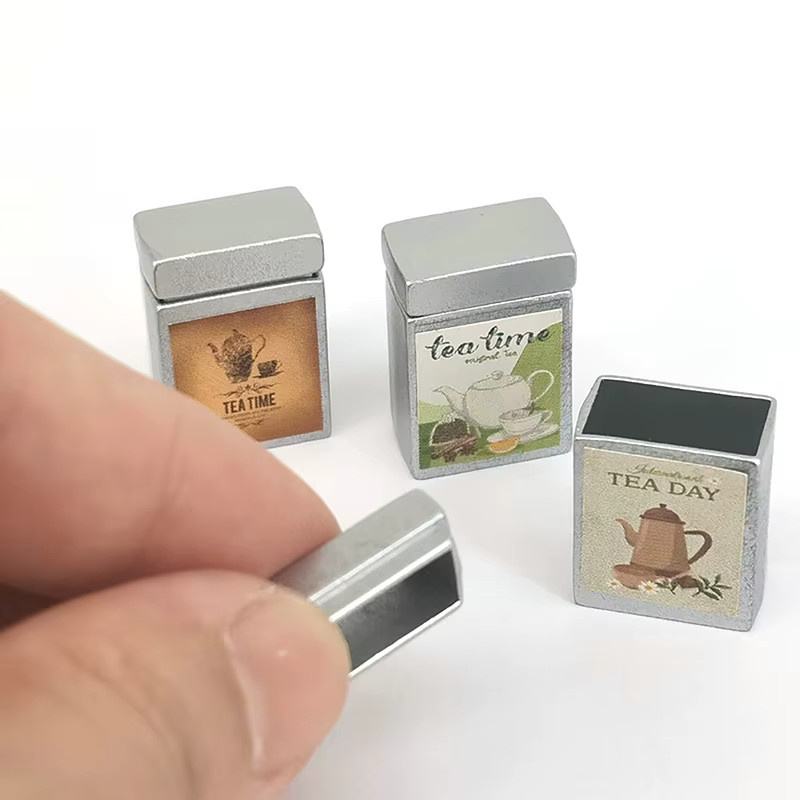 ZTOYL Miniatur Kaffeedose und Teedose im 1:12 Maßstab für Puppenhaus Möbel Zubehör - Bild 2