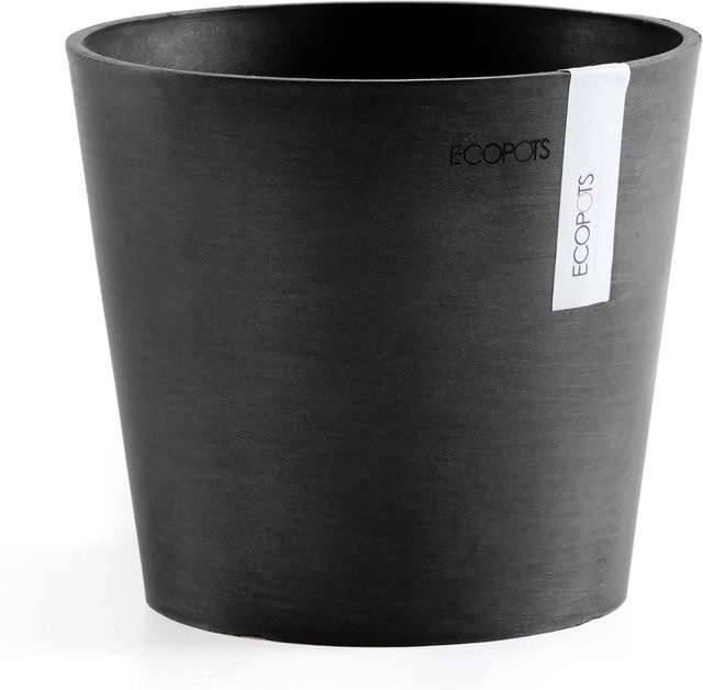 Ecopots Pflanztopf Amsterdam Mini Dunkelgrau im skandinavischen Design, Durchmesser: 17 cm - Bild 1