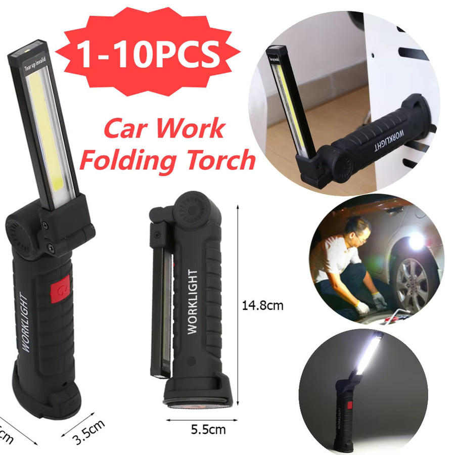 ANENG USB aufladbare COB LED Taschenlampe mit klappbarem Design in Schwarz - Bild 3