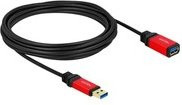 Delock USB 3.2 Gen1 Verlängerungskabel USB-A auf USB-A, Rot/Schwarz/Gold, 5,00 m - Bild 2