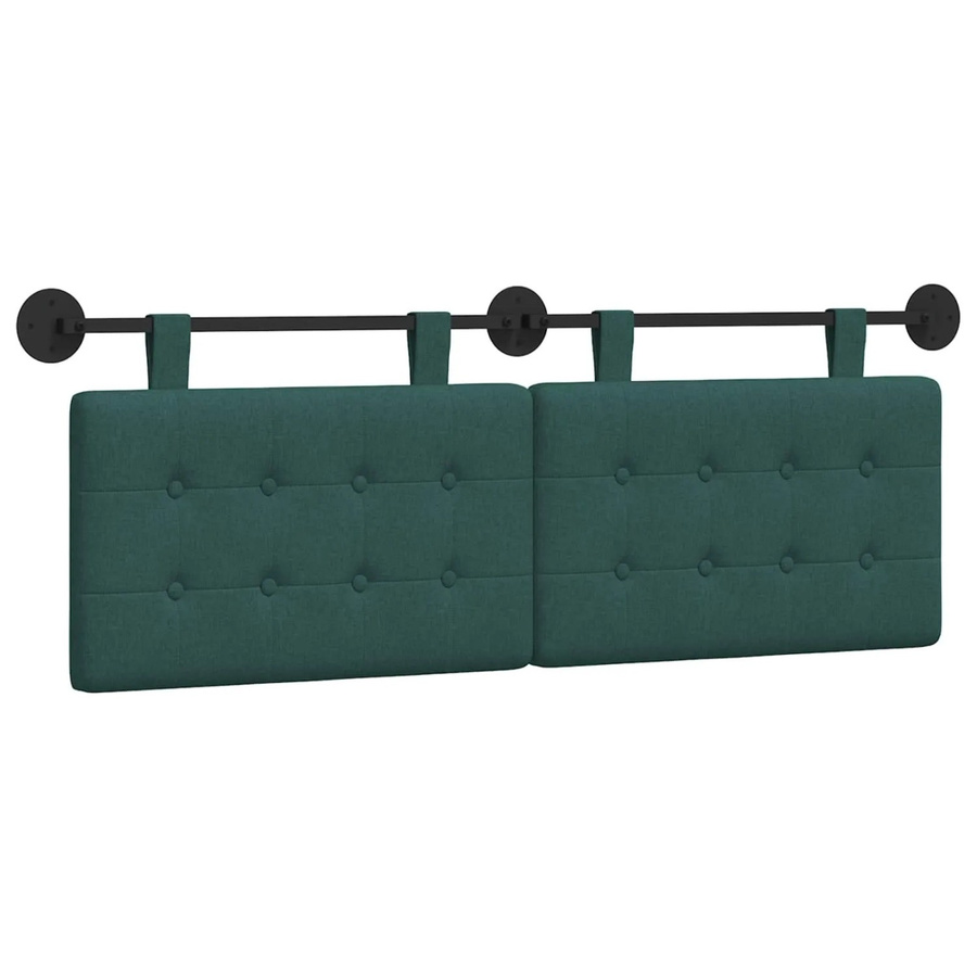 vidaXL Wandmontierte Hängematte aus Stoff in Grün mit Holzrahmen, B/T/H: 130 x 55 x 5 cm - Bild 2