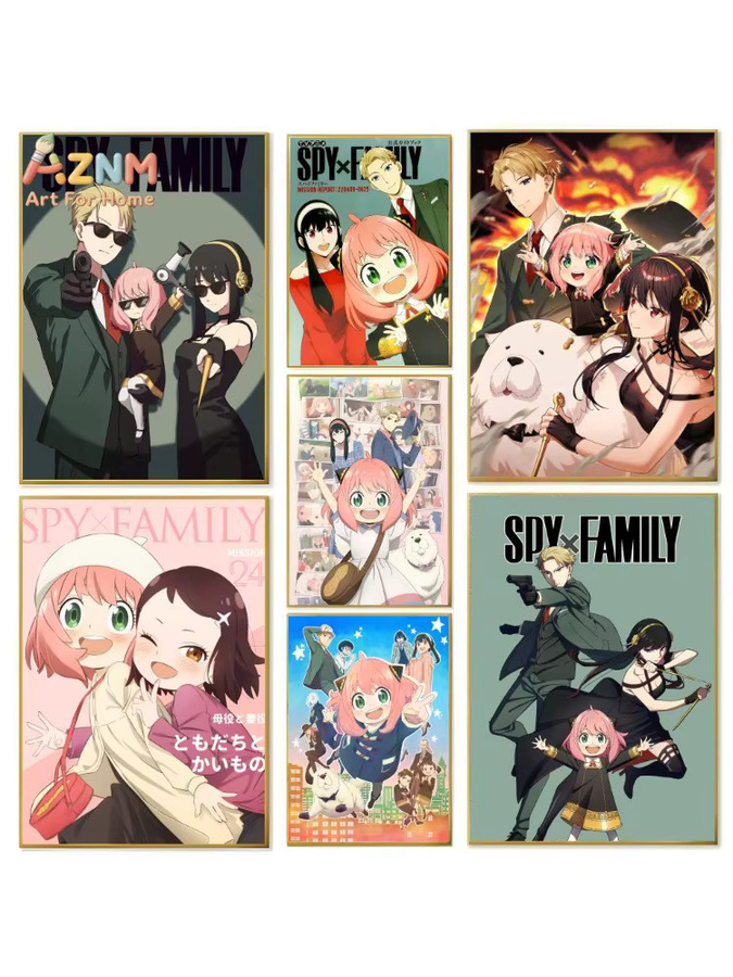 KAYOU Spy x Family Anime Leinwand-Wanddruck mit Loid, Yor und Anya Bond Charakteren, ungerahmtes mehrfarbiges Poster für dein Teenager-Schlafzimmer - Bild 5