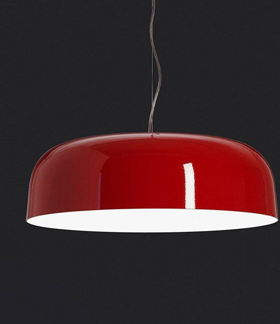 Oluce Canopy 422 LED-Pendelleuchte in Rot mit warmweißem Licht (3000K) - Bild 1