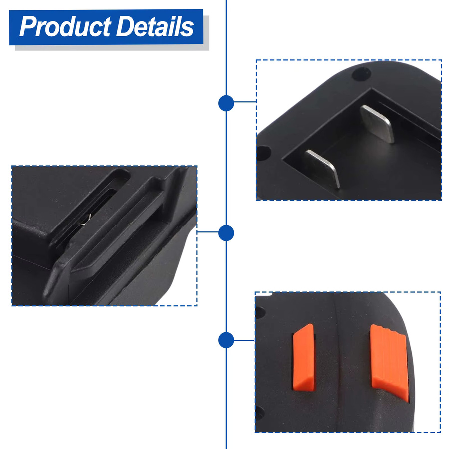 Dayi Batterie Adapter Konverter für Li-Ion Akkus kompatibel mit A3 und MT BL1850 BL1860B BL1855 in Schwarz - Bild 4
